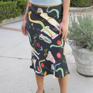 Sandy Midi Skirt LISA SAYS GAH - Museo Nero -  MEDIUM - euc